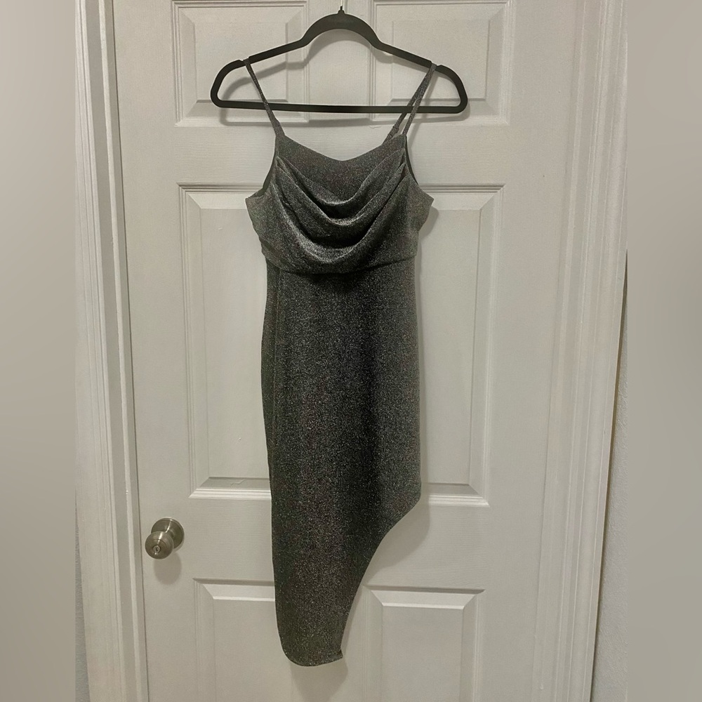 Almost Famous Black Shimmer Dress
